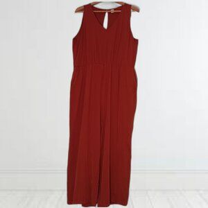 Old Navy rust jumpsuit, size L, pockets